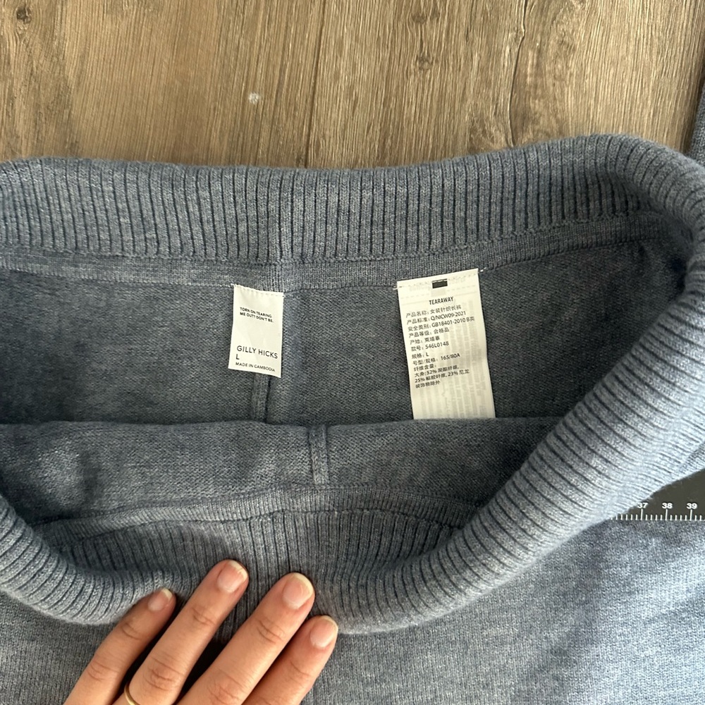 Gilly Hicks Light Gray Knit Hoodie and Wide-Leg Lounge Pants Set - Picture 9 of 16